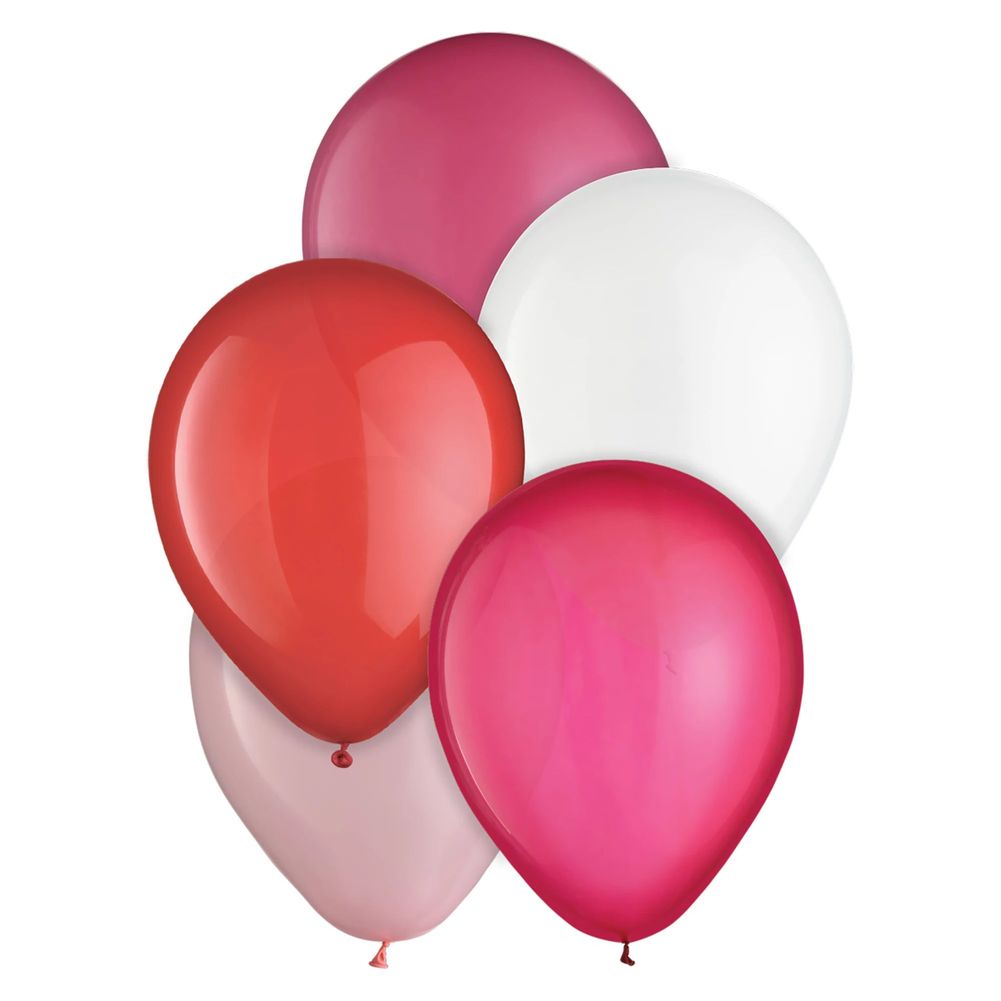 11" Valentine's Day Colors Latex Balloons (15ct)
