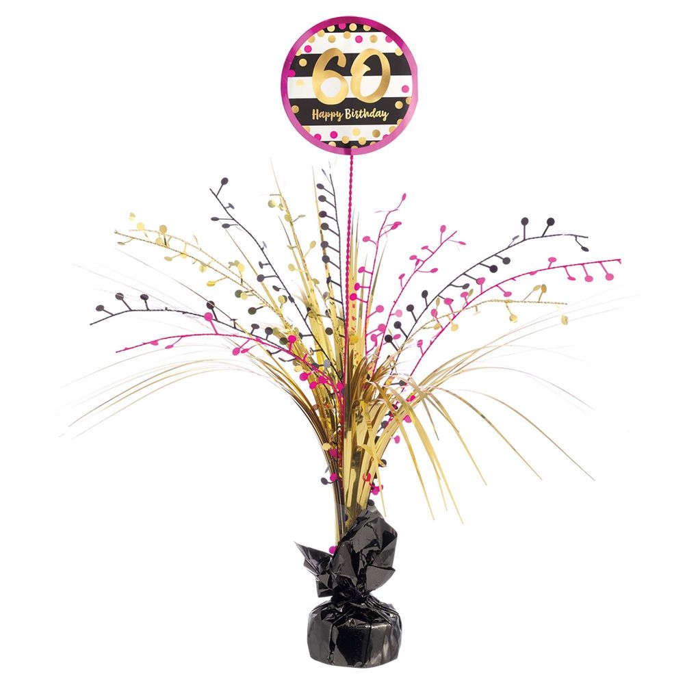 Pink and Gold Milestone 60 Spray Centerpiece