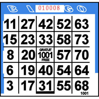 1 ON Paper Bingo Cards