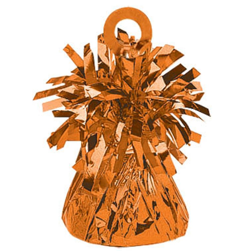 Orange Small Foil Balloon Weight