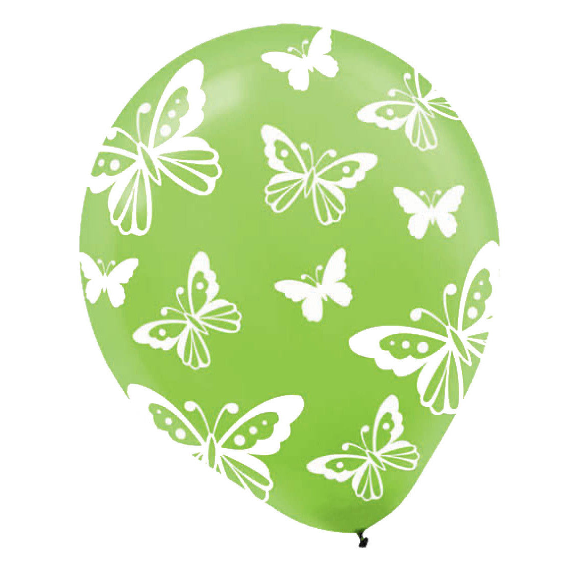 12" Butterfly Latex Balloons - Green