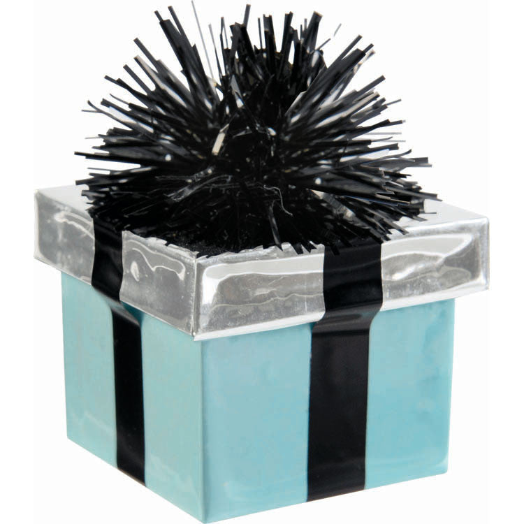Gift Package Balloon Weight- Teal and Black