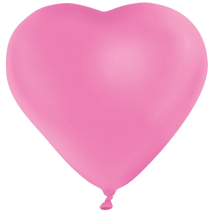 Amscan 11" Bright Pink Heart Latex Balloons (6ct)