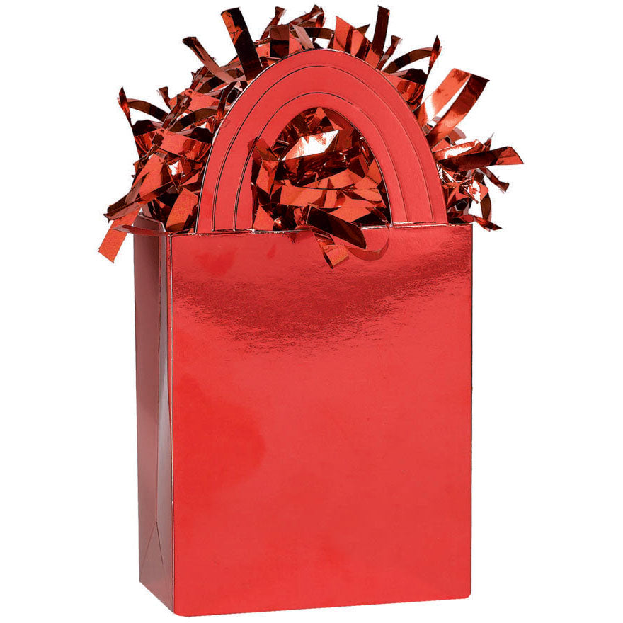 Red Mini Tote Balloon Weight