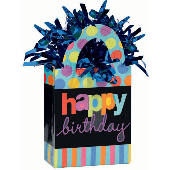 Birthday Dots And Stripes 5.7 oz Balloon Weight