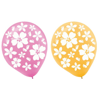 Hibiscus Print Latex Balloons,