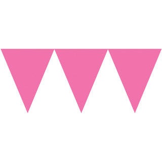 Bright Pink 9' Pennant Banner