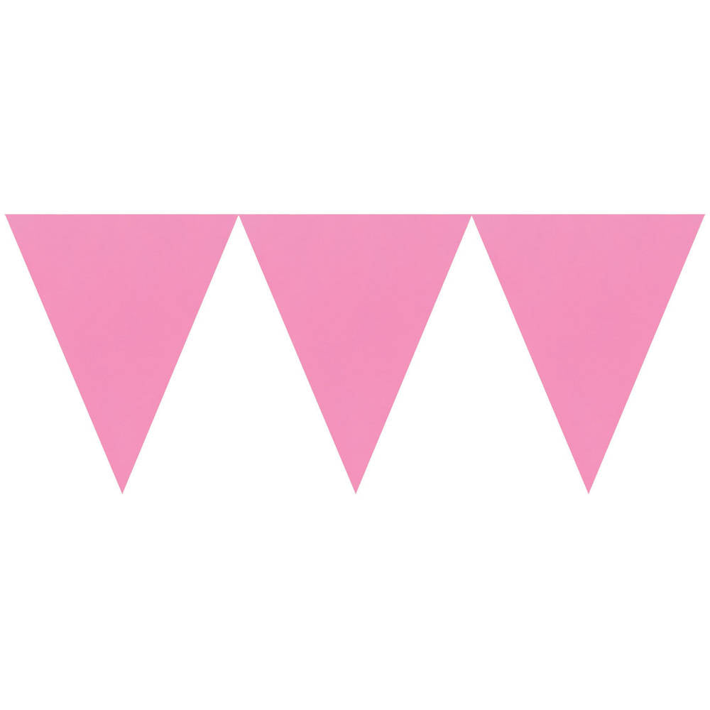 15' New Pink Pennant Banner