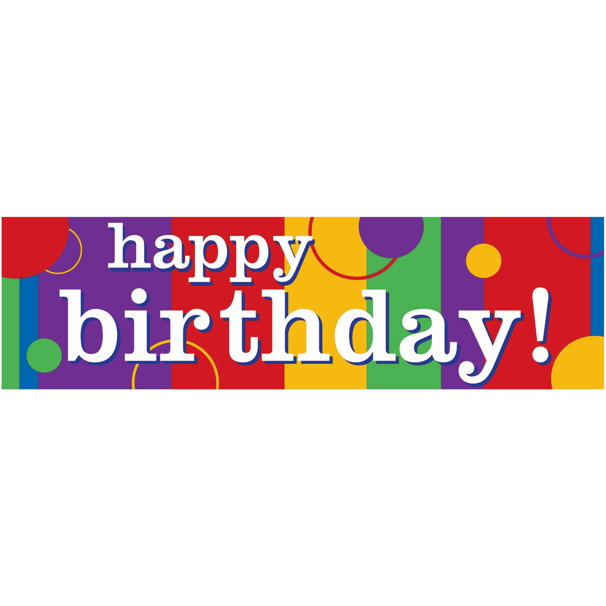 Happy Birthday Metallic Party Banner