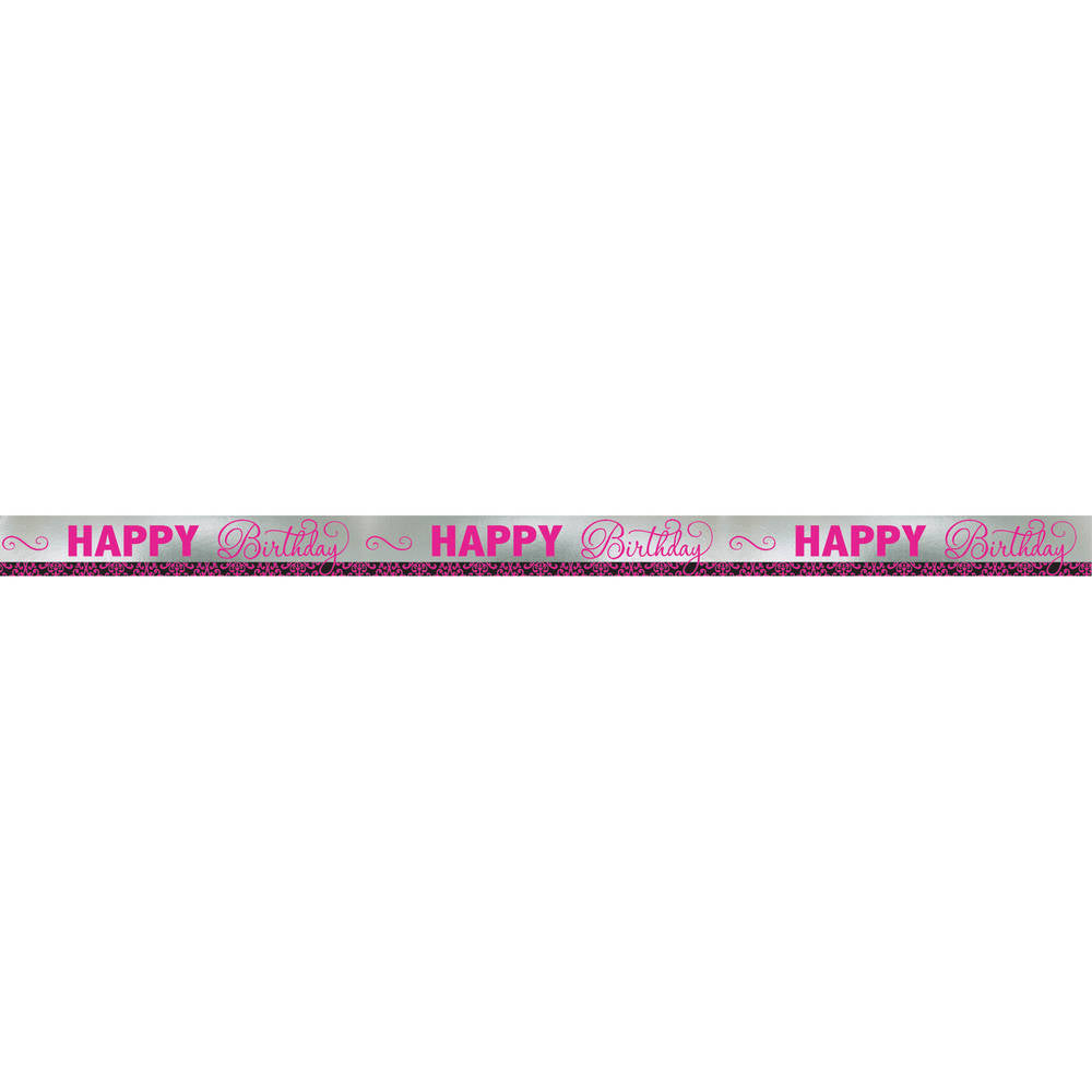 Black and Pink 25' Foil Banner