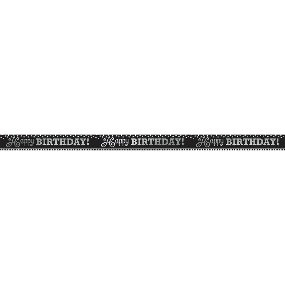 Black and White 25' Foil Banner