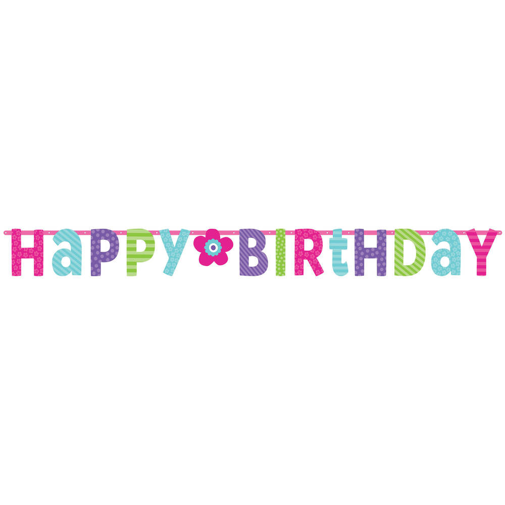 Purple and Teal Letter Banner