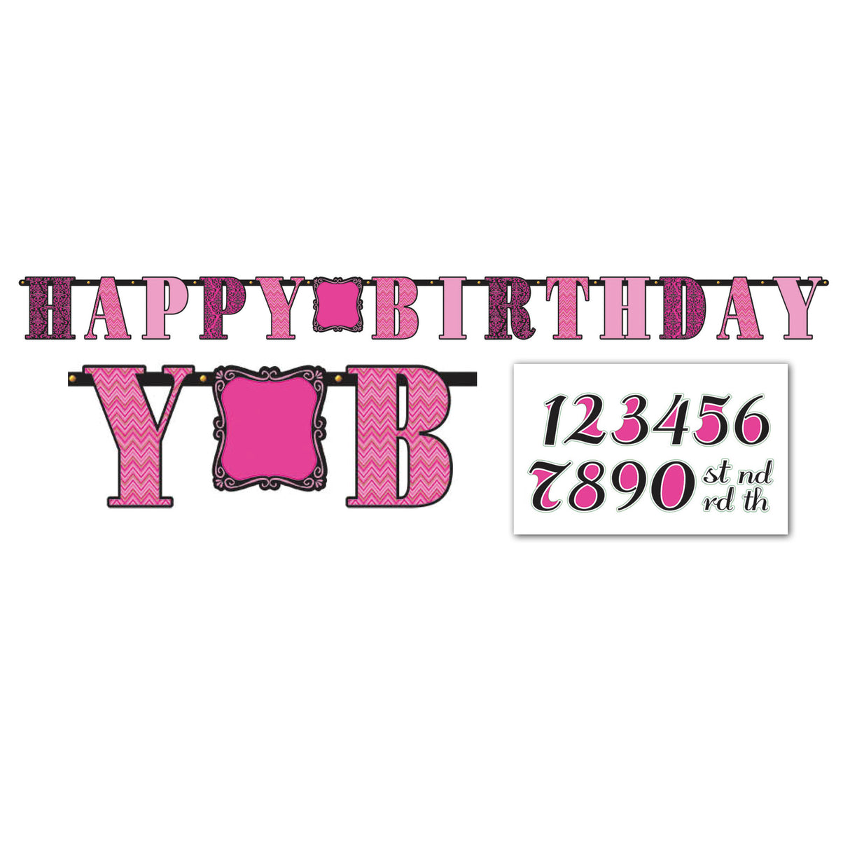 Born To Be Fabulous And-An-Age Ribbon Letter Banner
