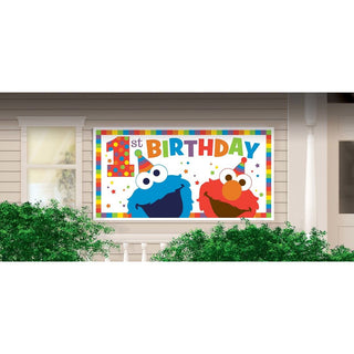 Elmo Turns One Party Banner