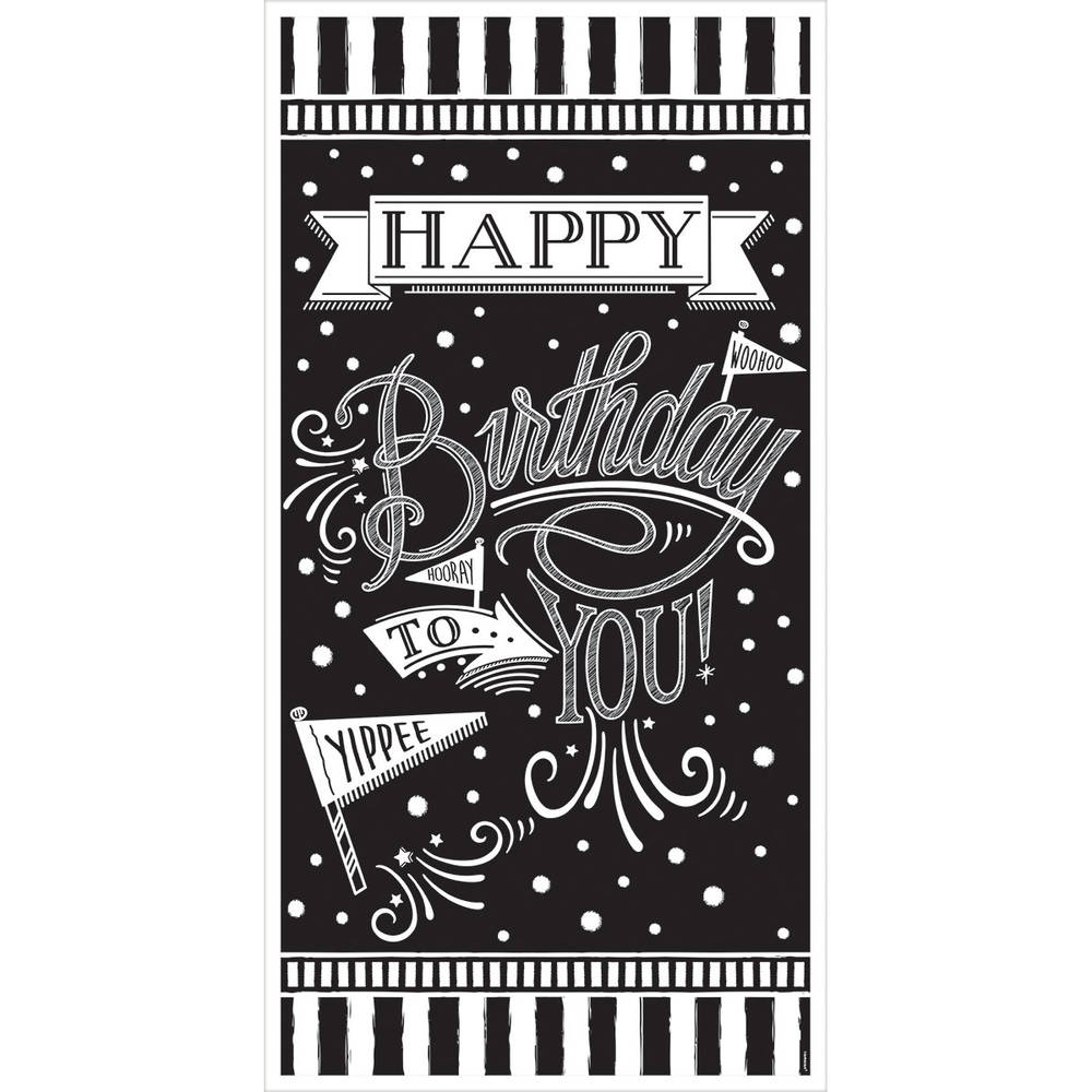 Chalk Board Birthday Vertical Party Banner
