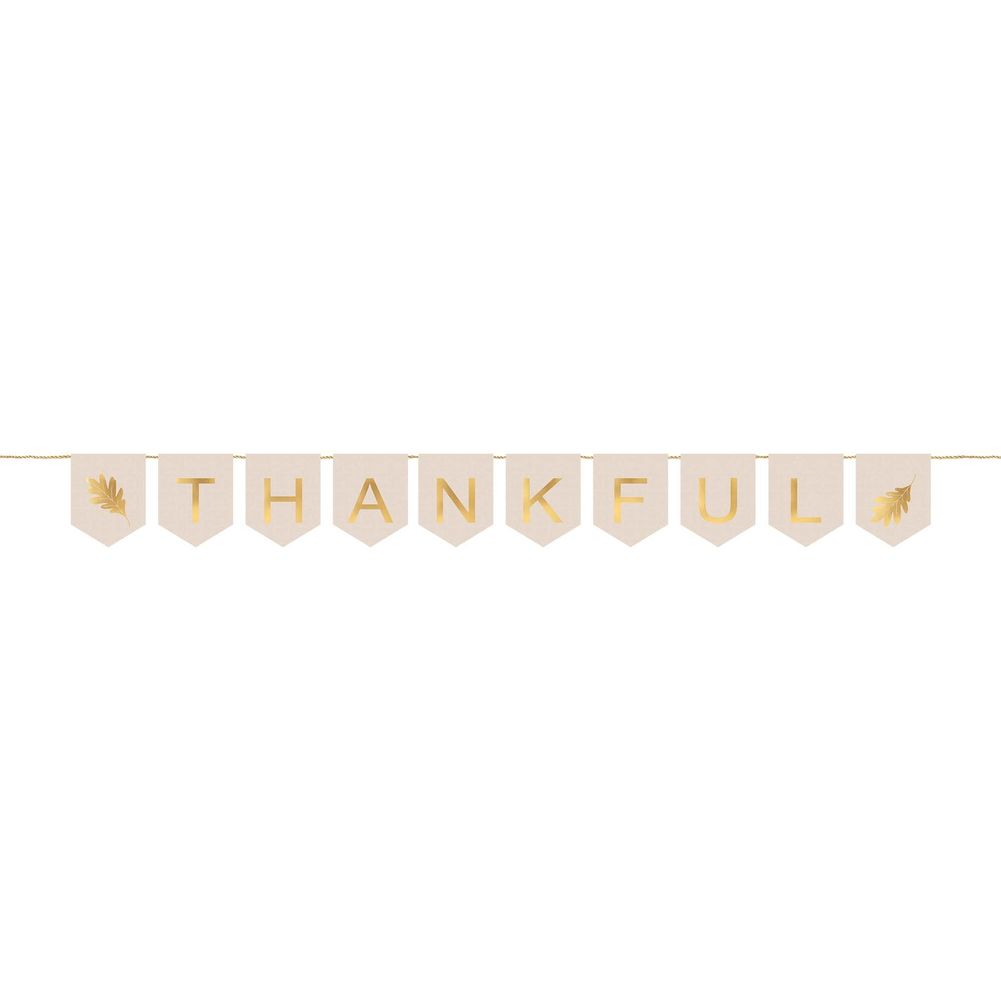 Thankful Canvas Pennant Banner (1 ct)