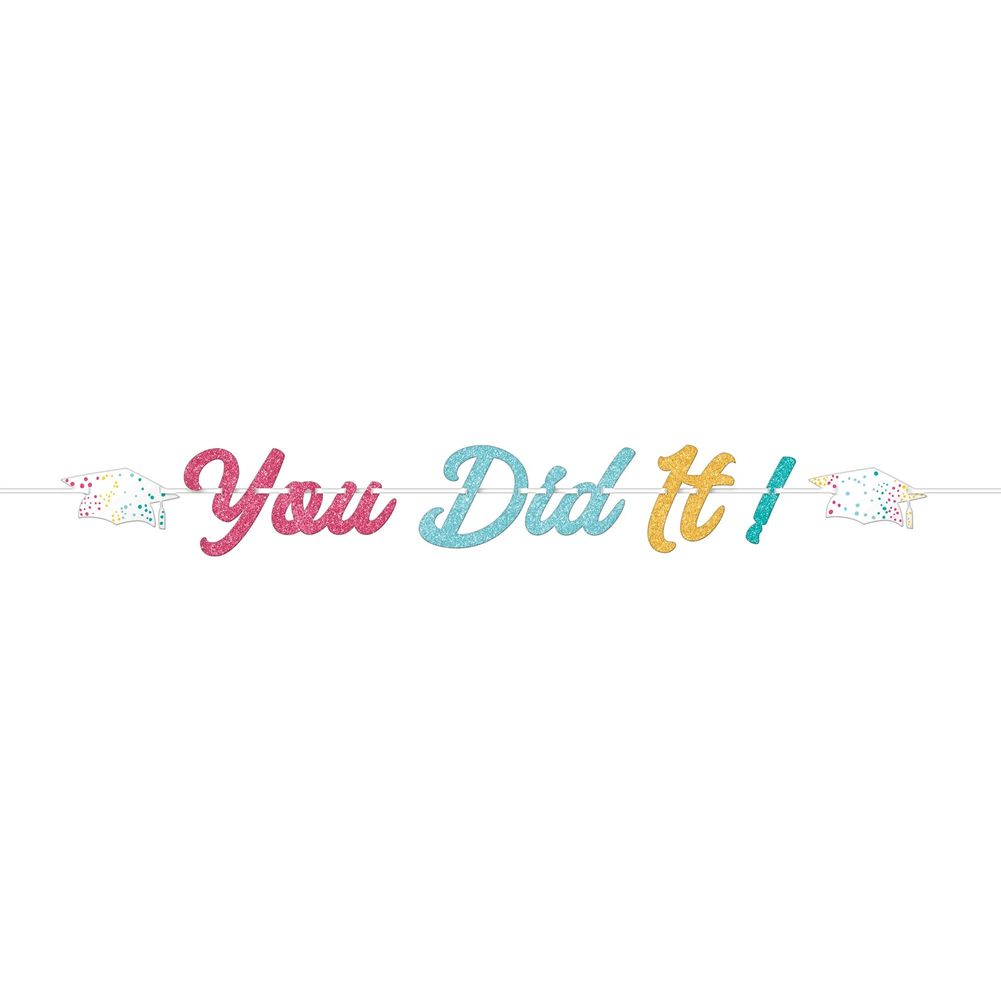 "You Did It!" Script Letter Banner (1ct)