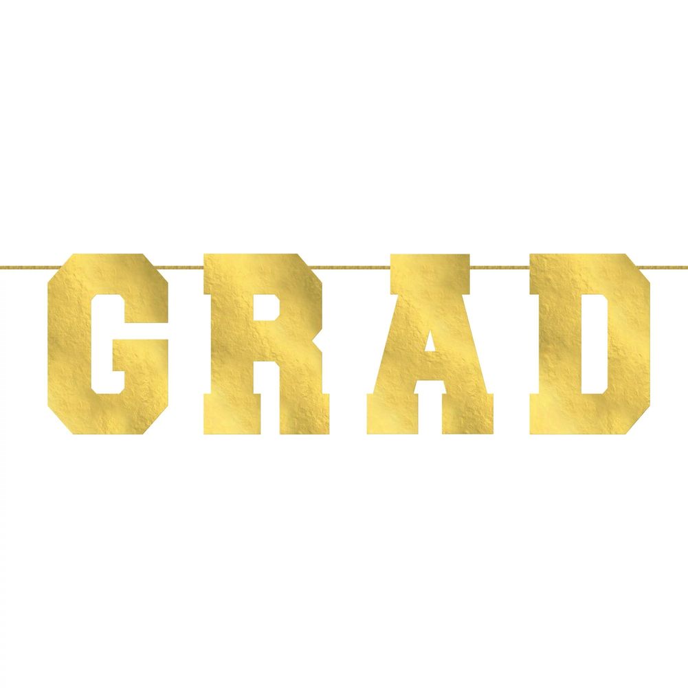 Grad Oversized Collegiate Letter Banner (1ct)