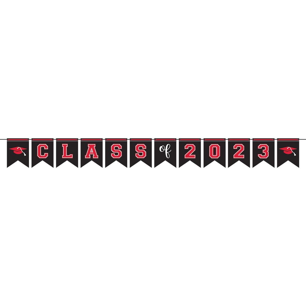 Grad Class Of 2023 Layered Banner Red (1ct)