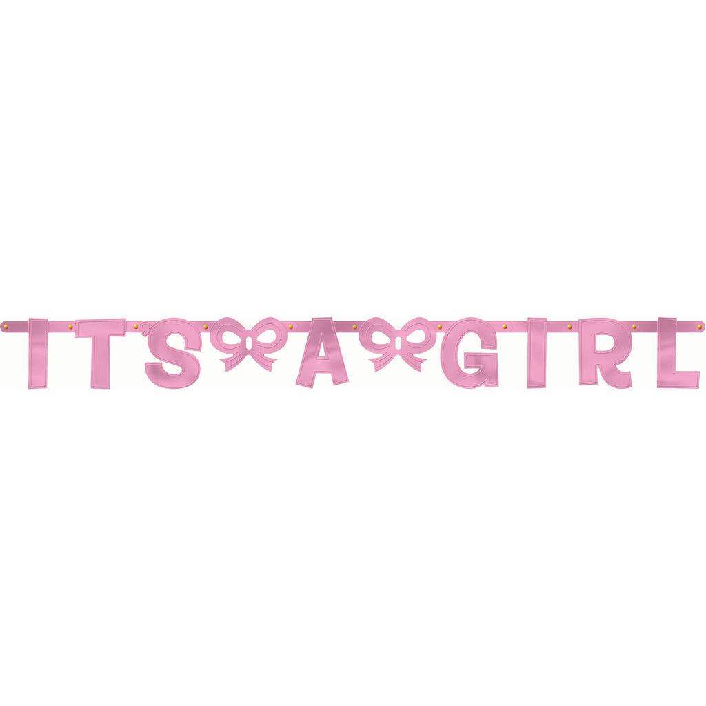 It's A Girl Foil Letter Banner