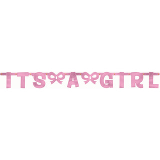 It's A Girl Foil Letter Banner
