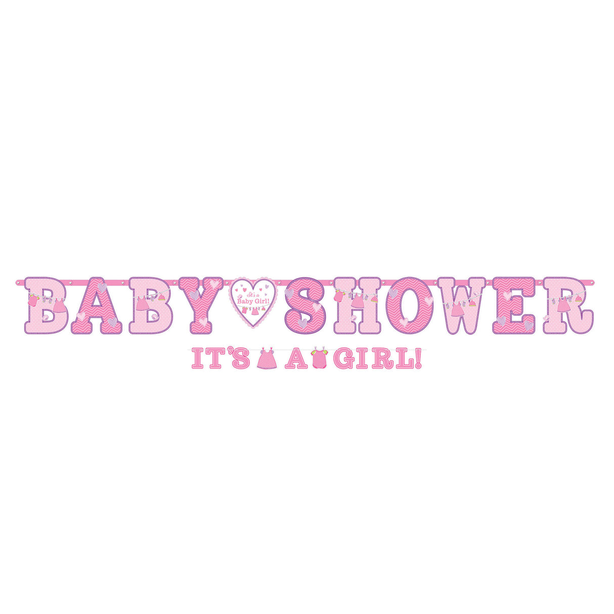Shower With Love Girl Letter Banners (2ct)