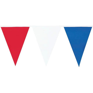 Red/White/blue Outdoor Pennant Banner 120'