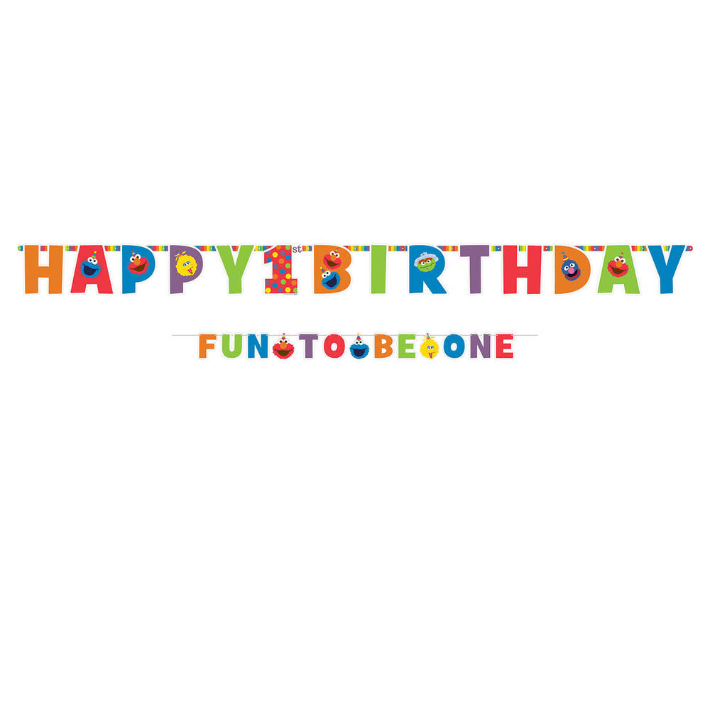 Elmo Turns One Letter Banners (2 ct)
