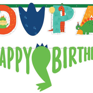 Dino-Mite Personalized Happy Birthday Banner Kit, 2ct