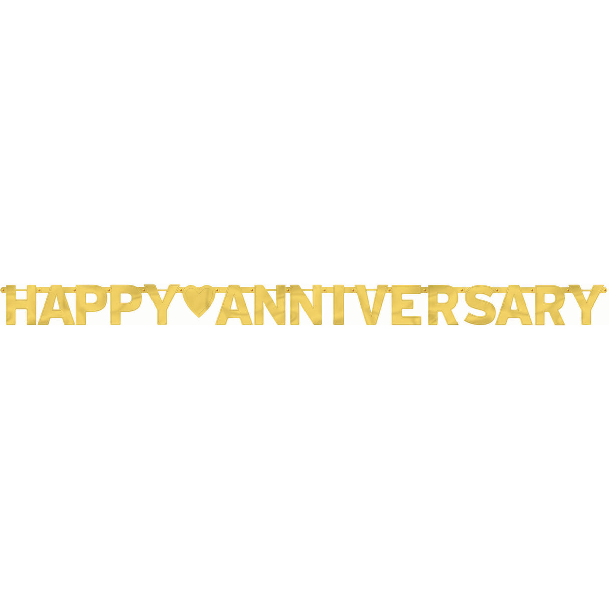 Gold Happy Anniversary Banner