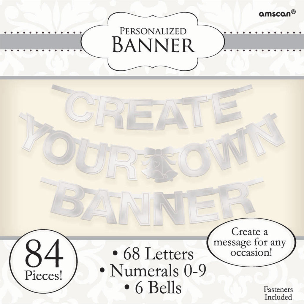 Silver Create Your Own Banner Kit US Novelty