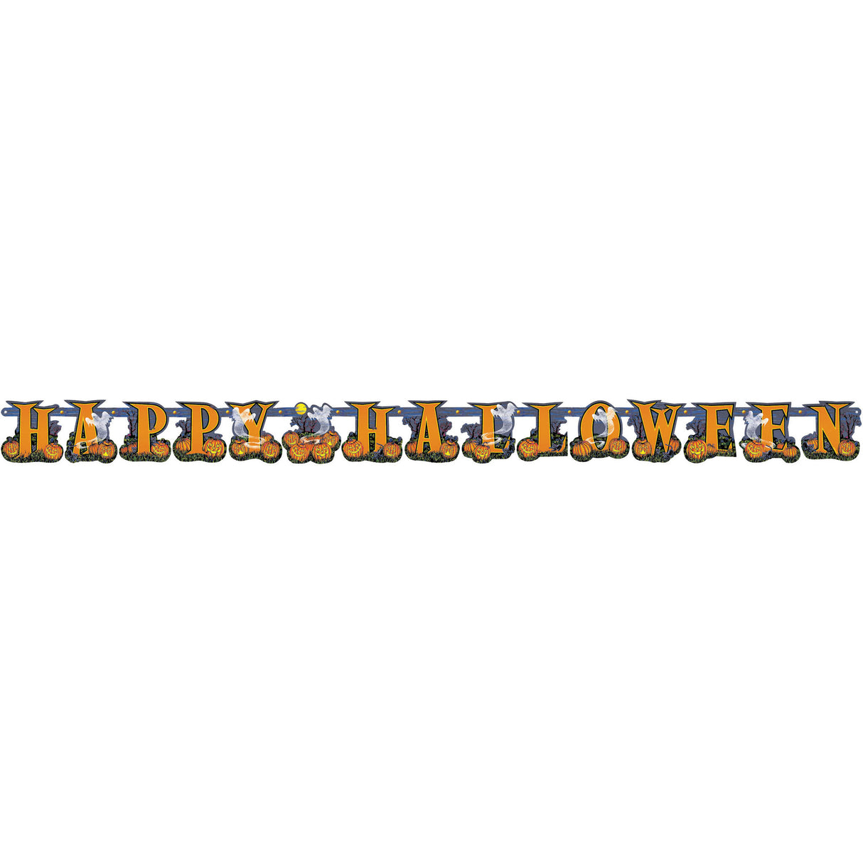 Halloween Night Illustrated Banner