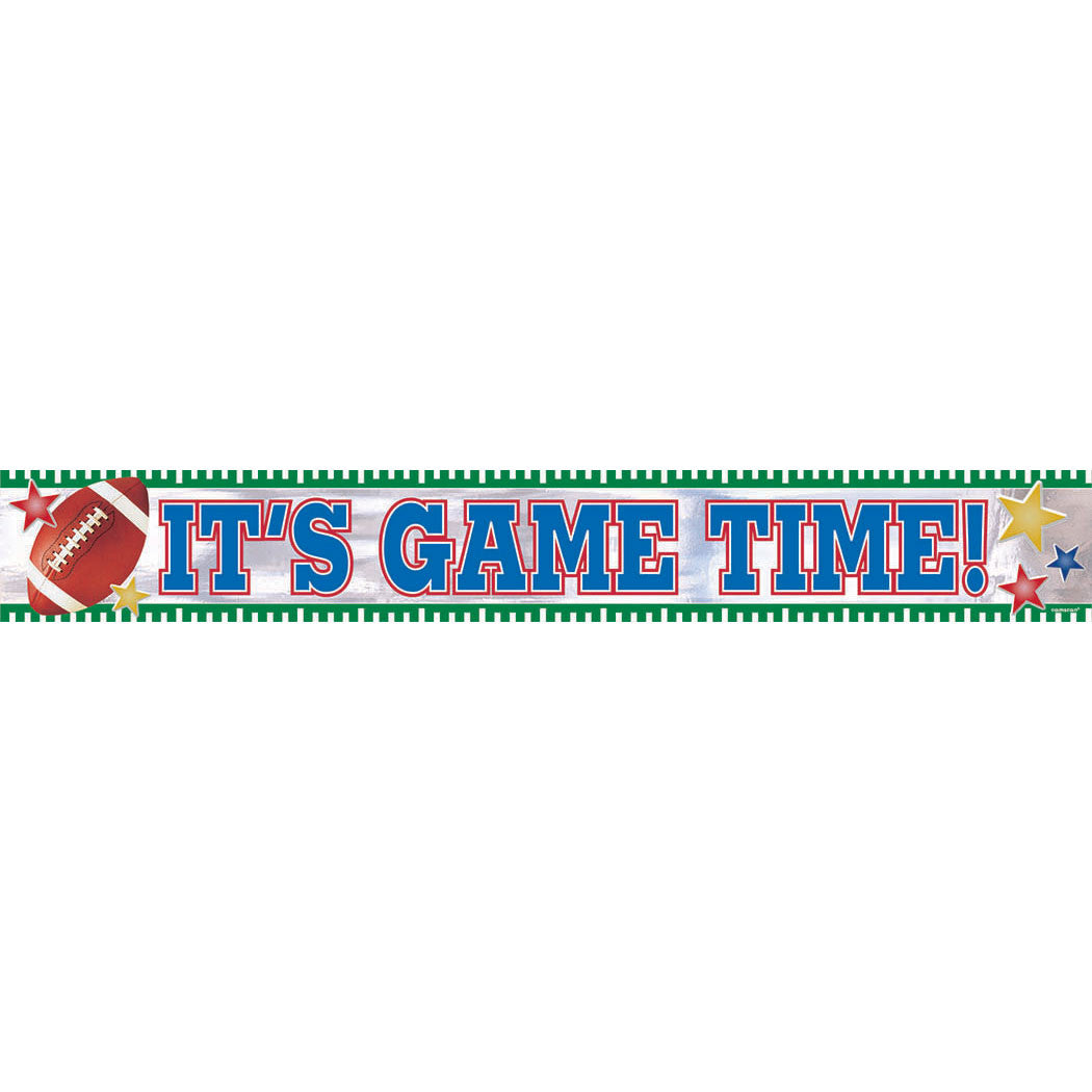 Metallic Football Banner