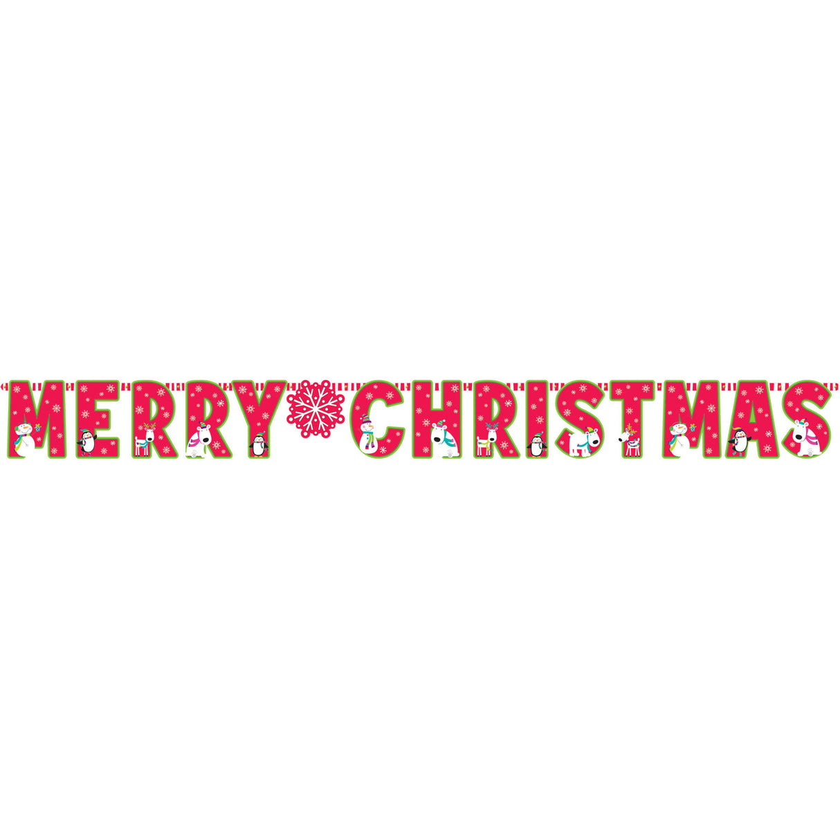 Merry Christmas Giant Letter Banner