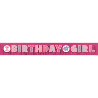 Birthday Girl Giant Glitter Fringe Banner