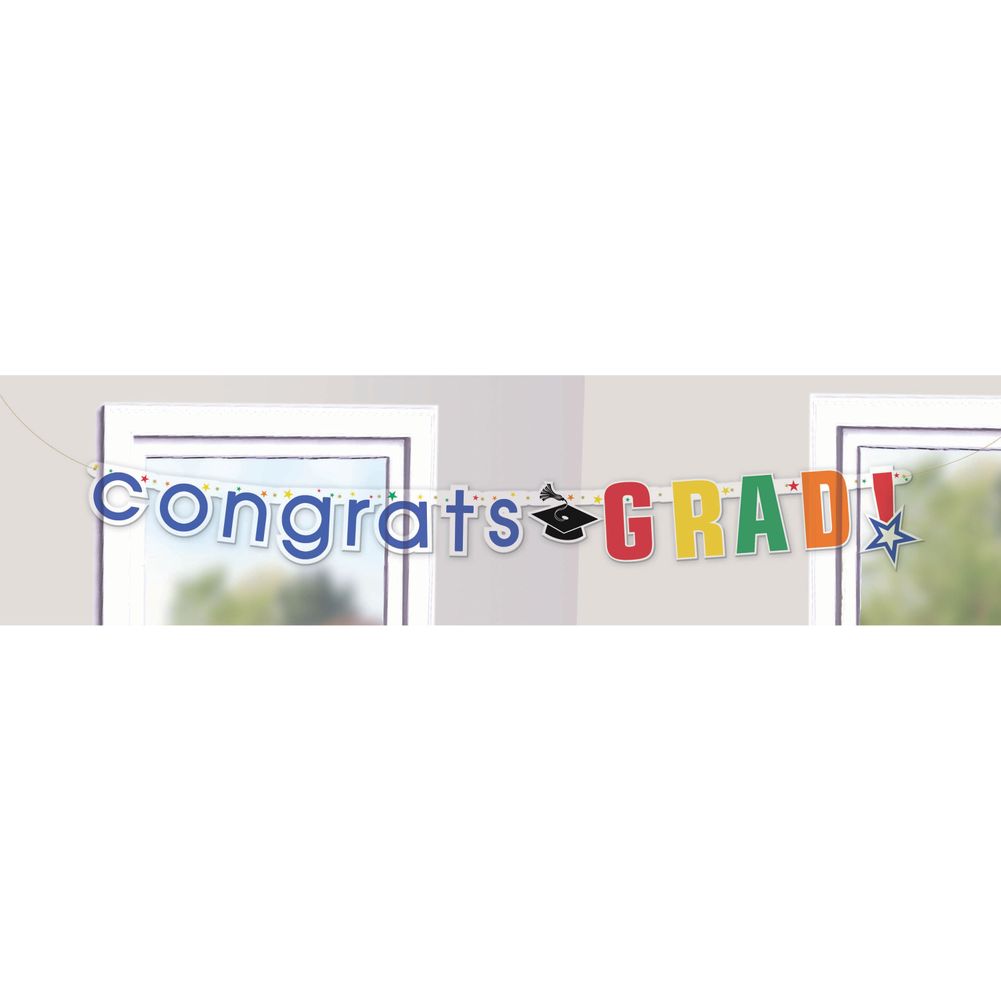 Congrats Grad Clear Letter Banner