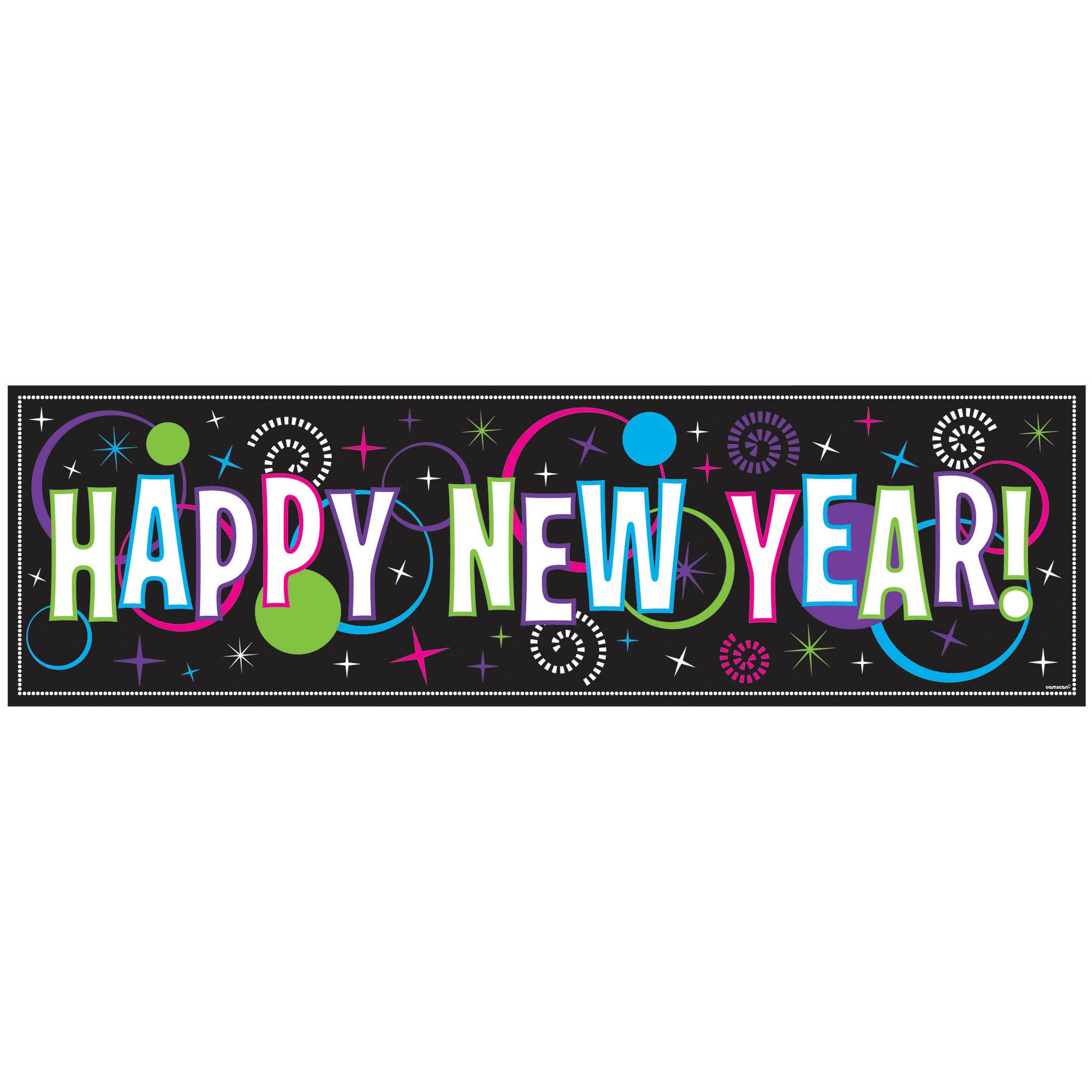 New Years Giant Metallic Banner