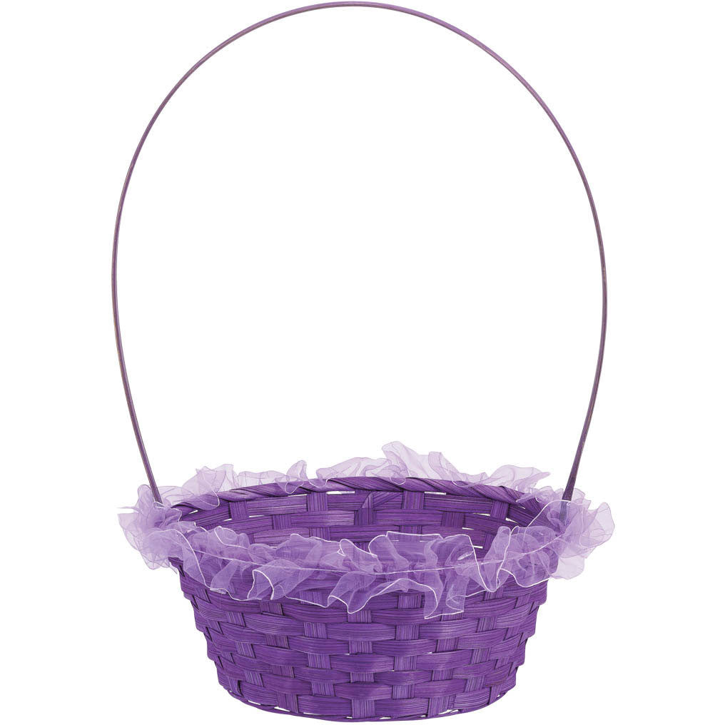 Purple Ruffled Basket
