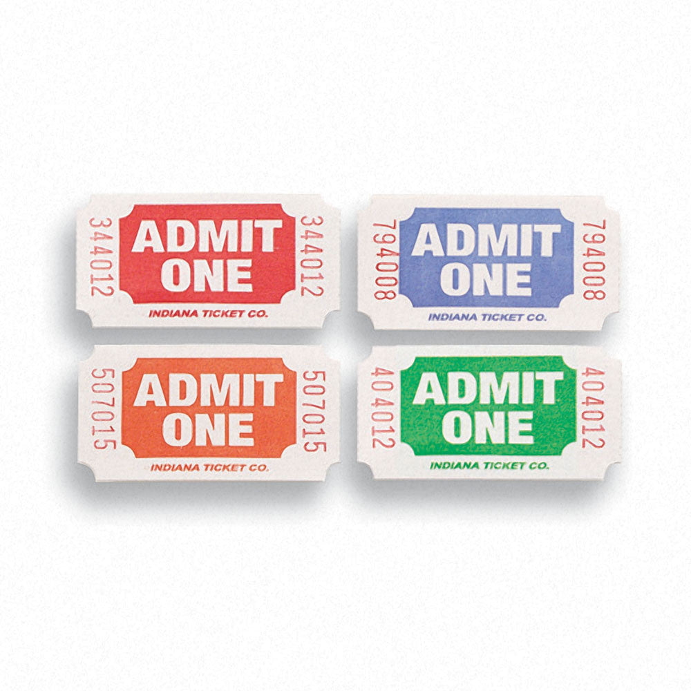 Admit One Raffle Ticket Roll