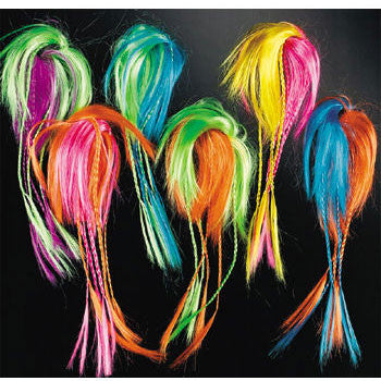 Two Tone Neon Hair Attachments 12 ct
