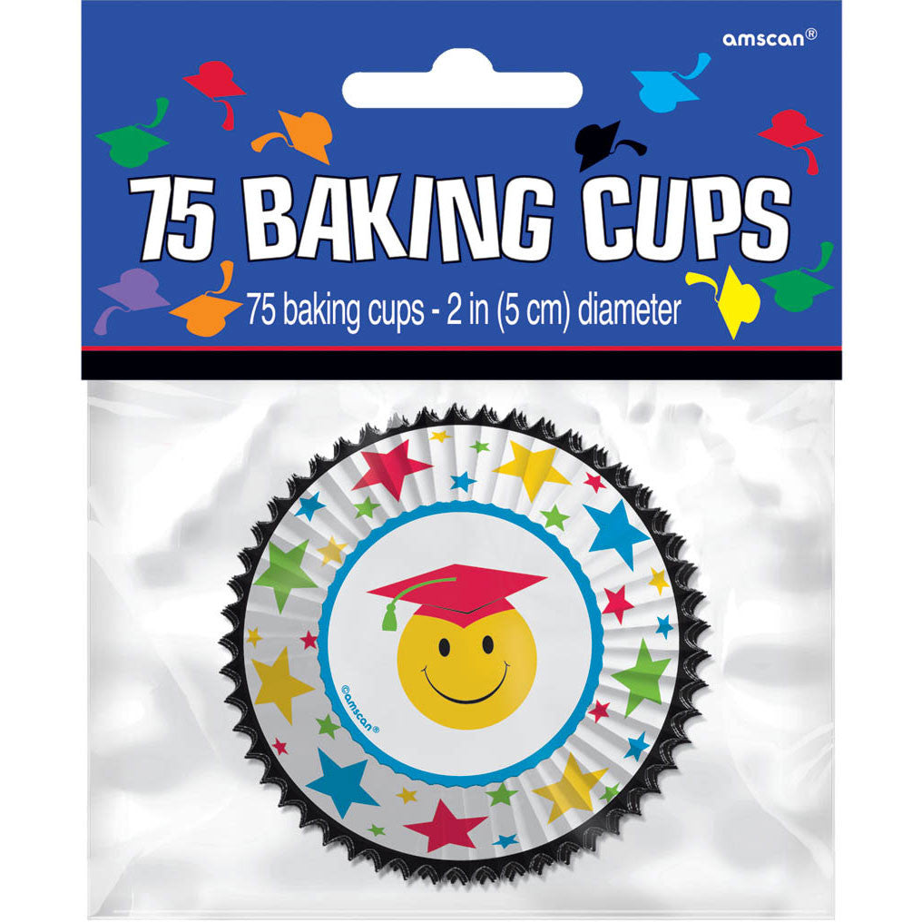 Happy Face Graduation Cupcake Wrappers (75ct)