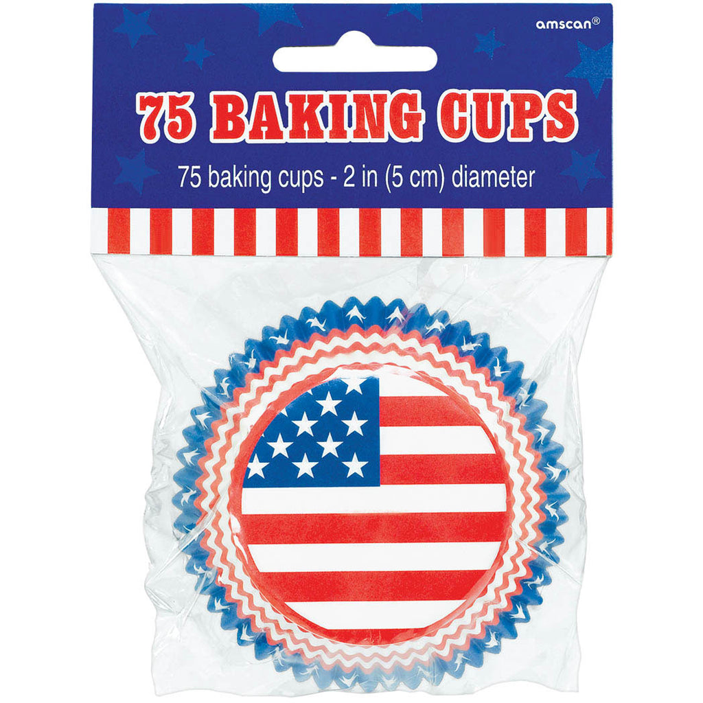 American Flag Baking Cups (75ct)