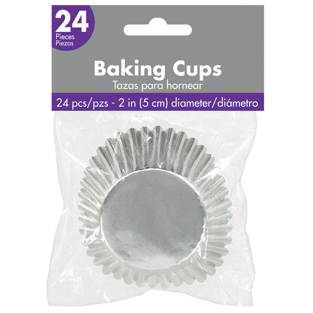 Metallic Silver 2" Baking Cups (24ct)