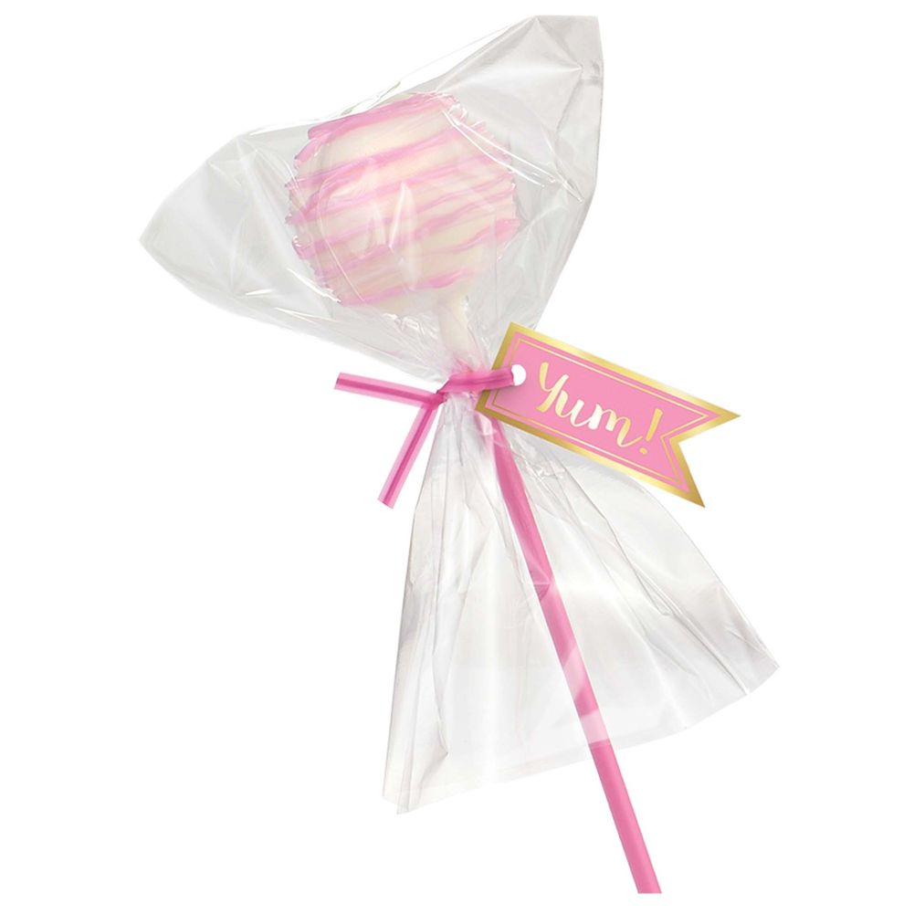 Pink Treat Pop Kit & Favor Bags (24 ct)