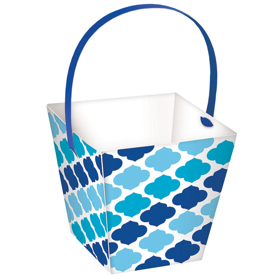 Blue and White Square Treat Cups (24 ct)
