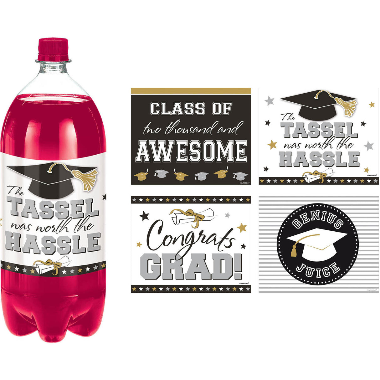 Graduation 2 Liter Bottle Labels (4 ct)