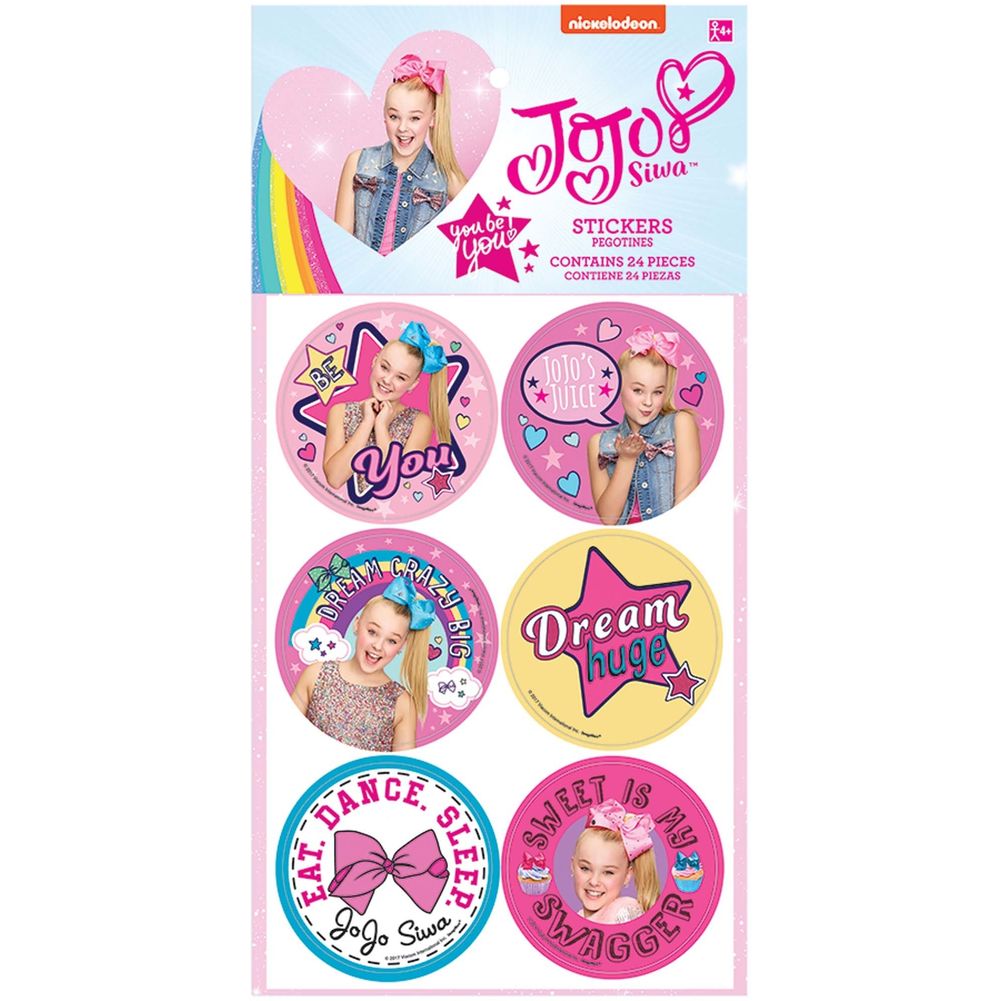 JoJo Siwa Sticker Sheets (24 ct)