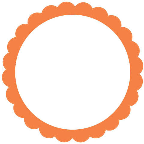 Orange Peel Scalloped Labels (20pc)