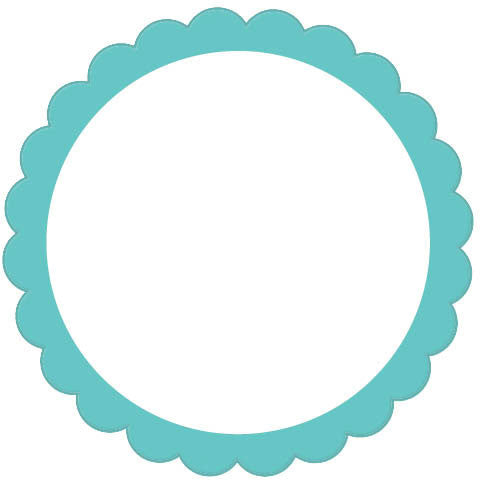 Robin's Egg Blue Scalloped Labels (20pc)