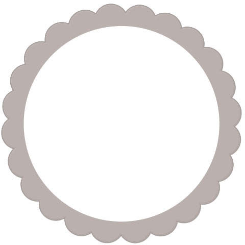 Silver Scalloped Labels (20pc)